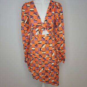 SHEIN Tie  Front Ayssemtrical Dress